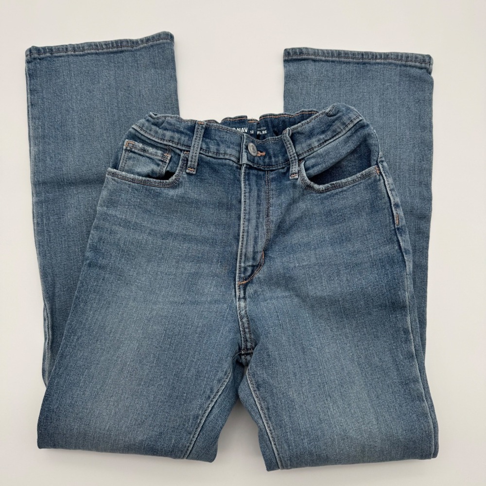 Old Navy Size 12 Girls High-Waisted Flare Jeans Adjustable‎ Waist